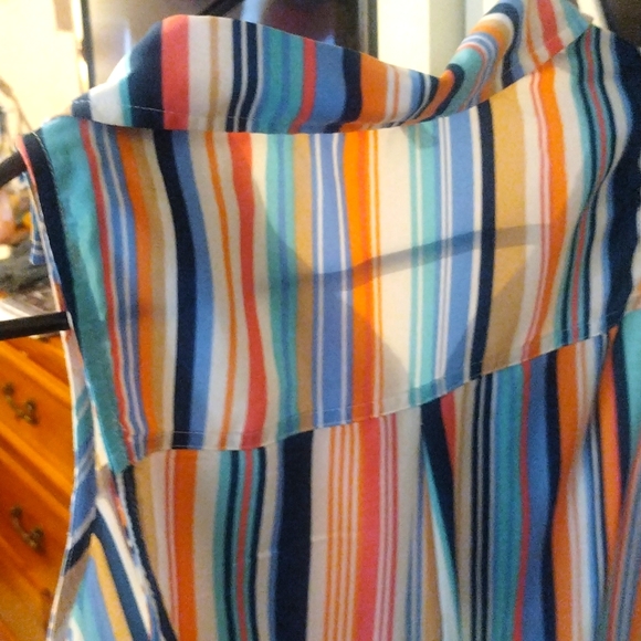 4/$20 Beautiful BeBop summer striped sleeveless collared dress-M - Picture 7 of 7